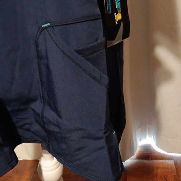 WOMENS SCRUBSTAR UNIFORM TOP SIZE3XL NAVY BLUE - Picture 6 of 9